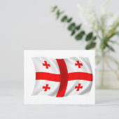 Carte Postale Drapeau de Géorgie (Debout devant)
