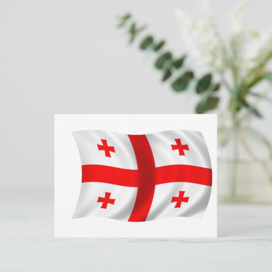 Carte Postale Drapeau de Géorgie (Debout devant)
