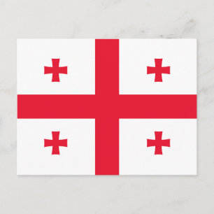 Carte Postale Drapeau de Géorgie