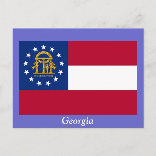 Carte Postale Drapeau de Géorgie (Devant)