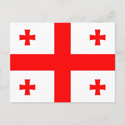 Carte Postale Drapeau de Géorgie (Devant)