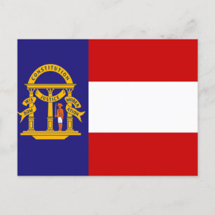 Carte Postale Drapeau de Géorgie