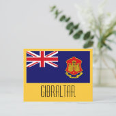 Carte Postale Drapeau de Gibraltar (Debout devant)