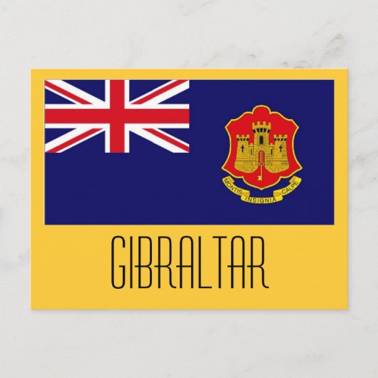 Carte Postale Drapeau de Gibraltar (Devant)