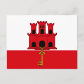 Carte Postale Drapeau de Gibraltar (Devant)