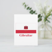 Carte Postale Drapeau de Gibraltar avec nom (Debout devant)