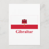 Carte Postale Drapeau de Gibraltar avec nom (Devant)