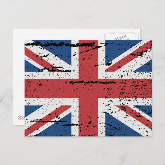 CARTE POSTALE DRAPEAU DE GRANDE-BRETAGNE (Devant / Derrière)