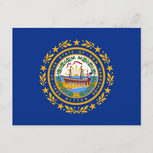 Carte Postale Drapeau de Granite Stater, Drapeau du New Hampshir (Devant)