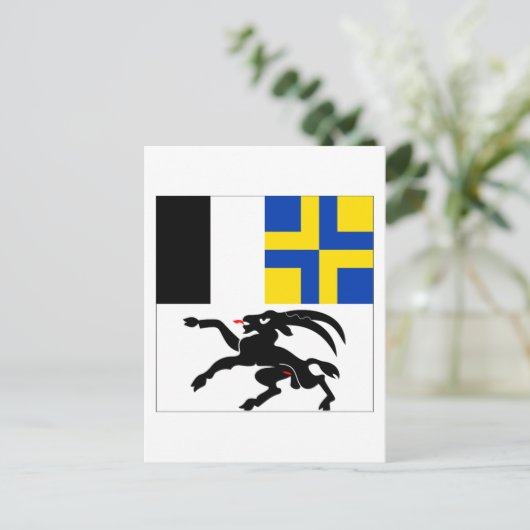 Carte Postale Drapeau de Graubuenden (Debout devant)