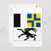 Carte Postale Drapeau de Graubuenden (Devant / Derrière)