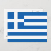 Carte postale drapeau de Grèce (Devant / Derrière)
