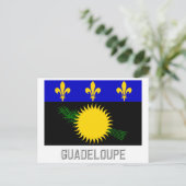 Carte Postale Drapeau de Guadeloupe avec nom (Debout devant)