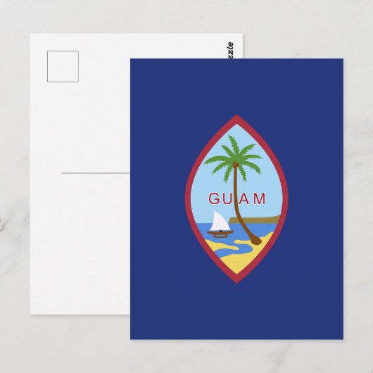 Carte Postale Drapeau de Guam (Devant / Derrière)
