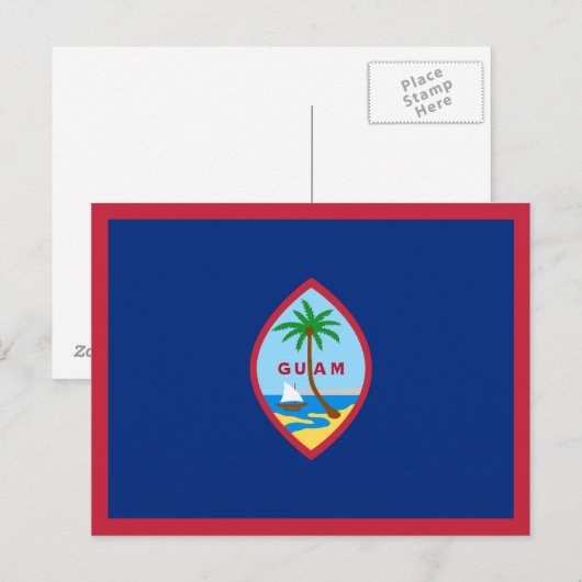 Carte Postale Drapeau de Guam (Devant / Derrière)