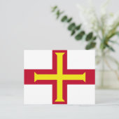 Carte Postale Drapeau de Guernesey (Debout devant)