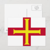 Carte Postale Drapeau de Guernesey (Devant / Derrière)