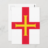 Carte Postale Drapeau de Guernesey (Devant / Derrière)