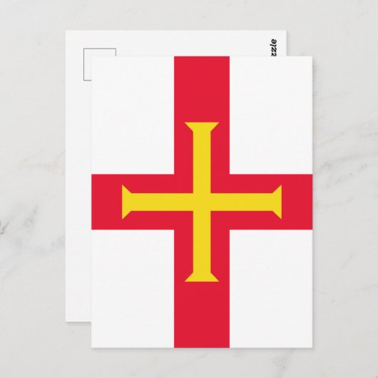 Carte Postale Drapeau de Guernesey (Devant / Derrière)