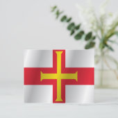 Carte Postale Drapeau de Guernesey (Debout devant)