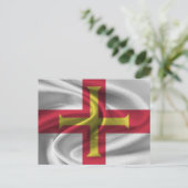 Carte Postale Drapeau de Guernsey (Debout devant)