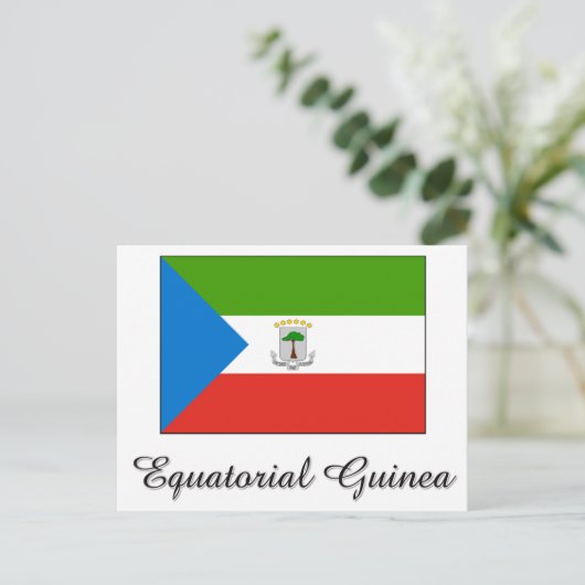 Carte Postale Drapeau de Guinée équatoriale (Debout devant)