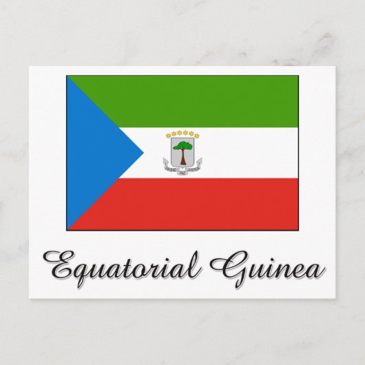 Carte Postale Drapeau de Guinée équatoriale (Devant)