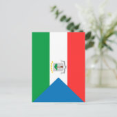 Carte Postale Drapeau de Guinée équatoriale (Debout devant)