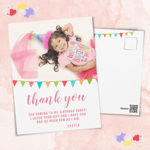 Carte Postale Drapeau de guirlande mignon Joyeux Anniversaire Ph