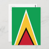 Carte Postale Drapeau de Guyana (Devant / Derrière)