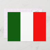 Carte Postale Drapeau de haute qualité de l'Italie (Devant / Derrière)