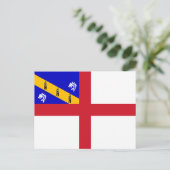 Carte Postale Drapeau de Herm (Debout devant)