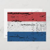 CARTE POSTALE DRAPEAU DE HOLLAND (Devant / Derrière)