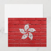 Carte Postale Drapeau de Hongkong (Devant / Derrière)