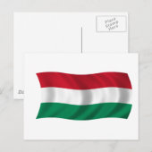 Carte Postale Drapeau de Hongrie (Devant / Derrière)