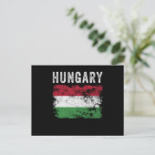 Carte Postale Drapeau de Hongrie en détresse - Drapeau de Hongri (Debout devant)