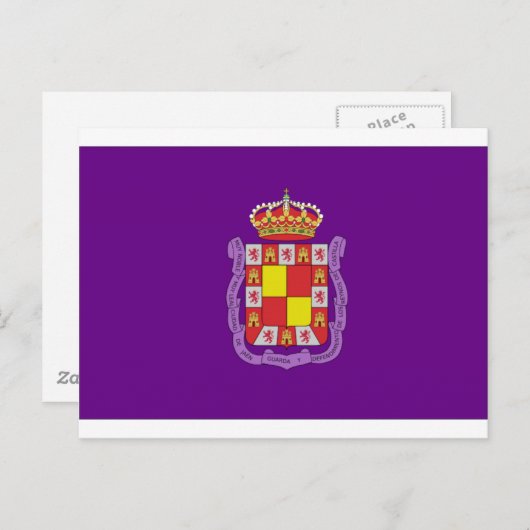 Carte Postale Drapeau de Jaén (Devant / Derrière)