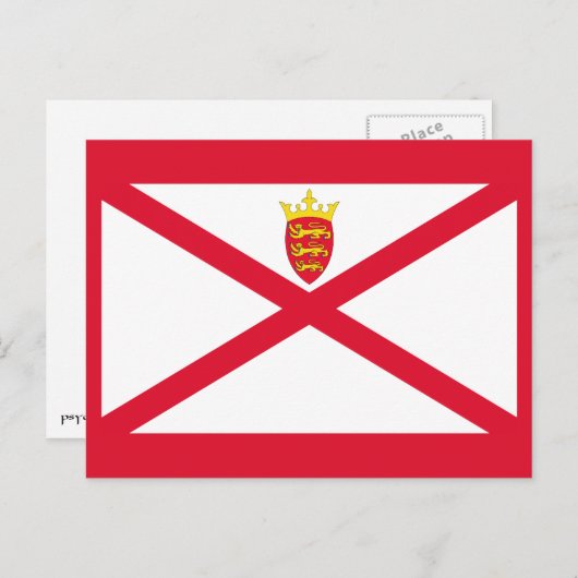 Carte Postale Drapeau de Jersey (Devant / Derrière)