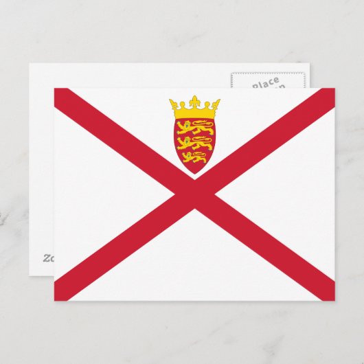Carte Postale Drapeau de Jersey (Devant / Derrière)