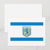 Carte Postale Drapeau de Jérusalem (Devant / Derrière)