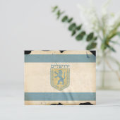 Carte Postale Drapeau de Jérusalem, Israël (Debout devant)