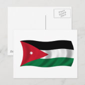 Carte Postale Drapeau de Jordanie (Devant / Derrière)