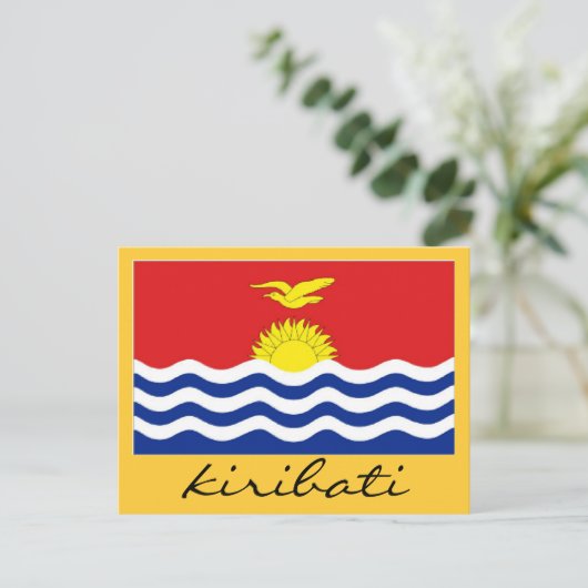 Carte Postale Drapeau de Kiribati (Debout devant)