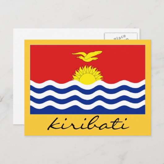 Carte Postale Drapeau de Kiribati (Devant / Derrière)
