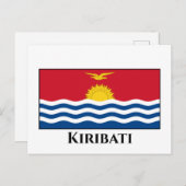 Carte Postale Drapeau de Kiribati (Devant / Derrière)