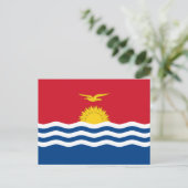 Carte Postale Drapeau de Kiribati, Drapeau de Kiribati (Debout devant)