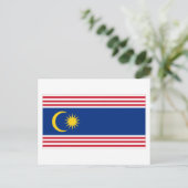 Carte Postale Drapeau de Kuala Lumpur (Debout devant)