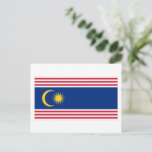 Carte Postale Drapeau de Kuala Lumpur (Debout devant)