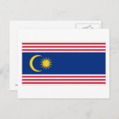 Carte Postale Drapeau de Kuala Lumpur (Devant / Derrière)