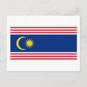Carte Postale Drapeau de Kuala Lumpur (Devant)
